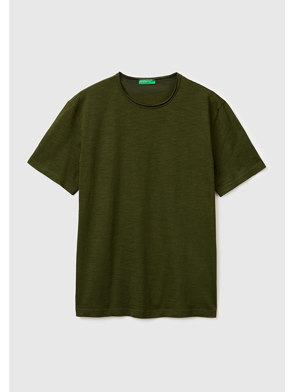 Erkek Koyu Yeşil  %100 Pamuk Regular Fit Bisiklet Yaka T-Shirt