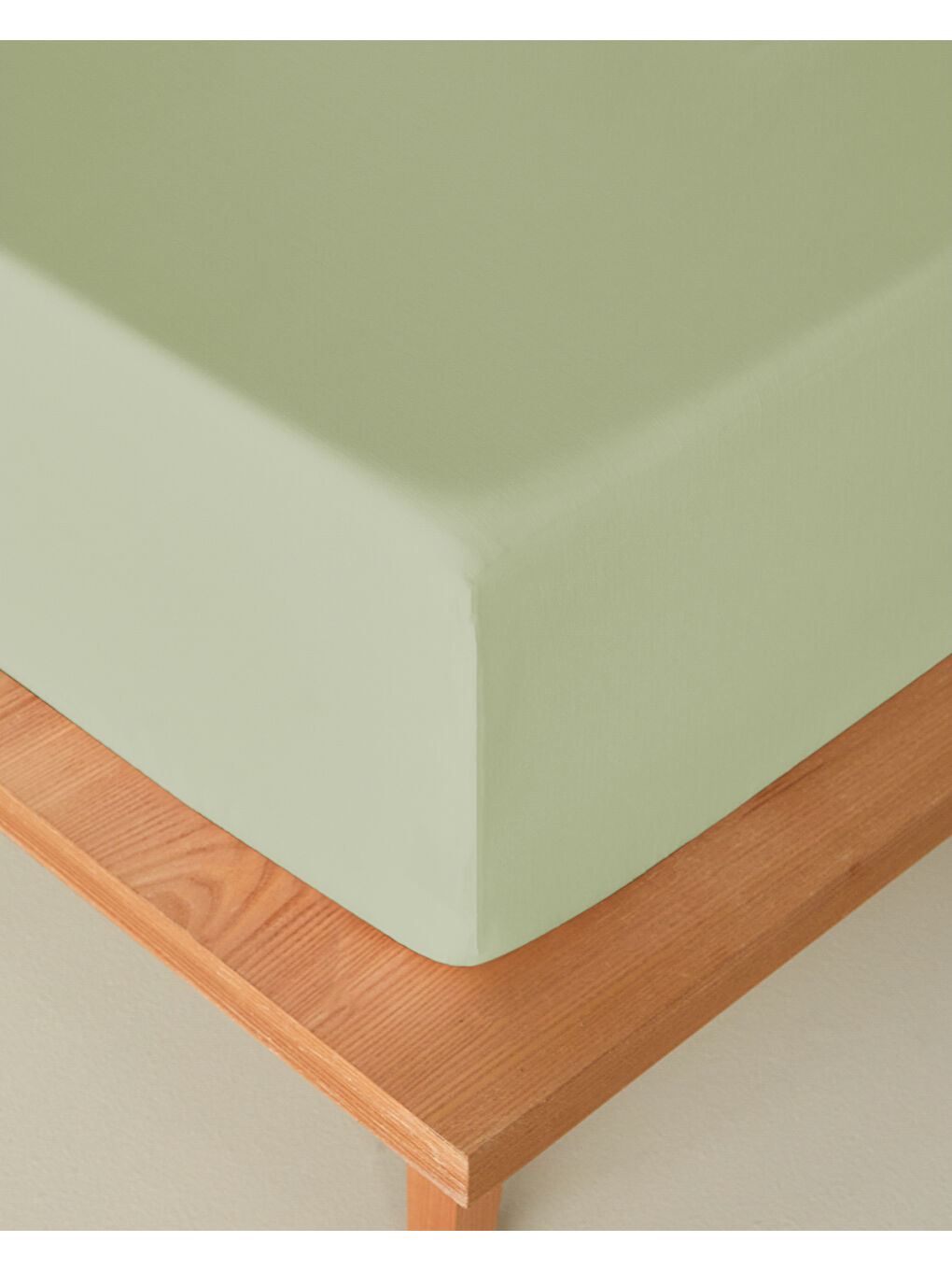 Novella Premium Soft Pamuk Tek Kişilik Lastikli Çarşaf 100x200 cm Açık Yeşil-1