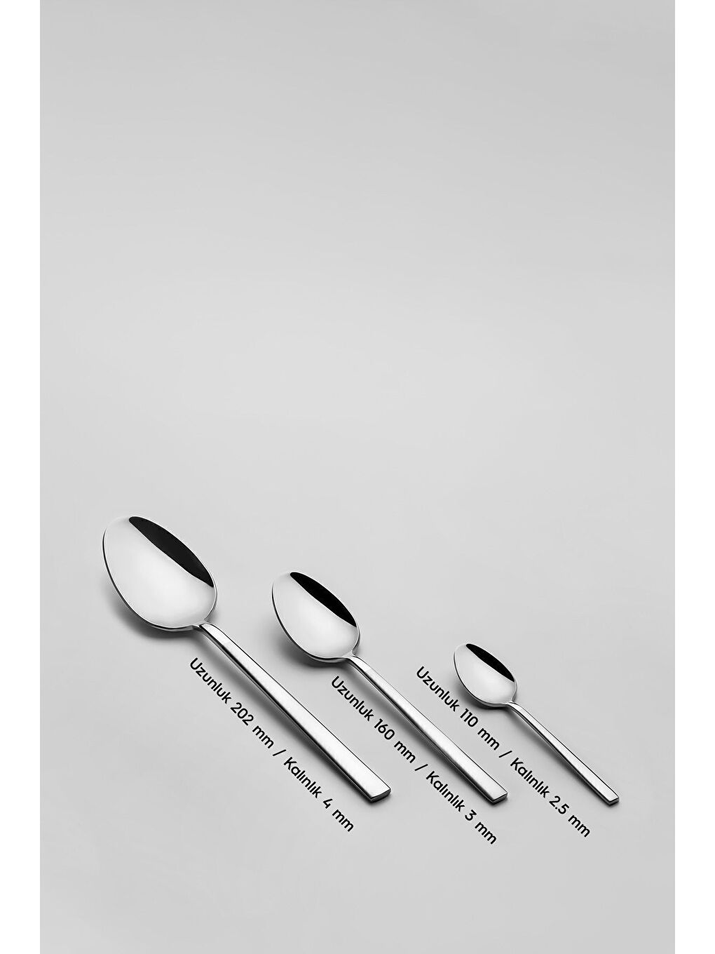 Gri Dalyan Saten 12 Kişilik 72 Parça Kutulu Çatal Kaşık Bıçak Takımı-5