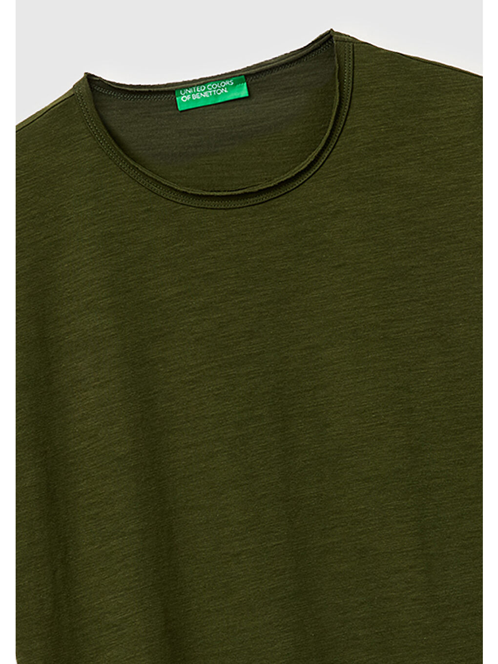 Erkek Koyu Yeşil  %100 Pamuk Regular Fit Bisiklet Yaka T-Shirt-2