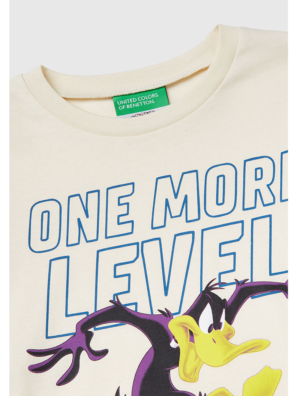 Ekru Erkek Çocuk Krem Tazmanya Baskılı Jarse Kabartmalı Uzun Kollu T-shirt-2