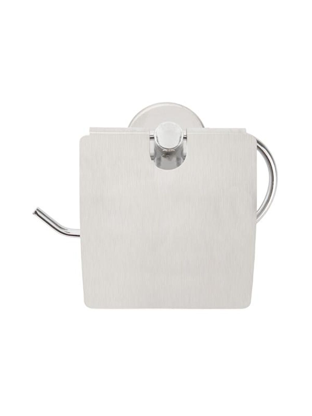 Gri Geniş Kapaklı Kağıtlık - Krom - 13x5x12,3 cm-1