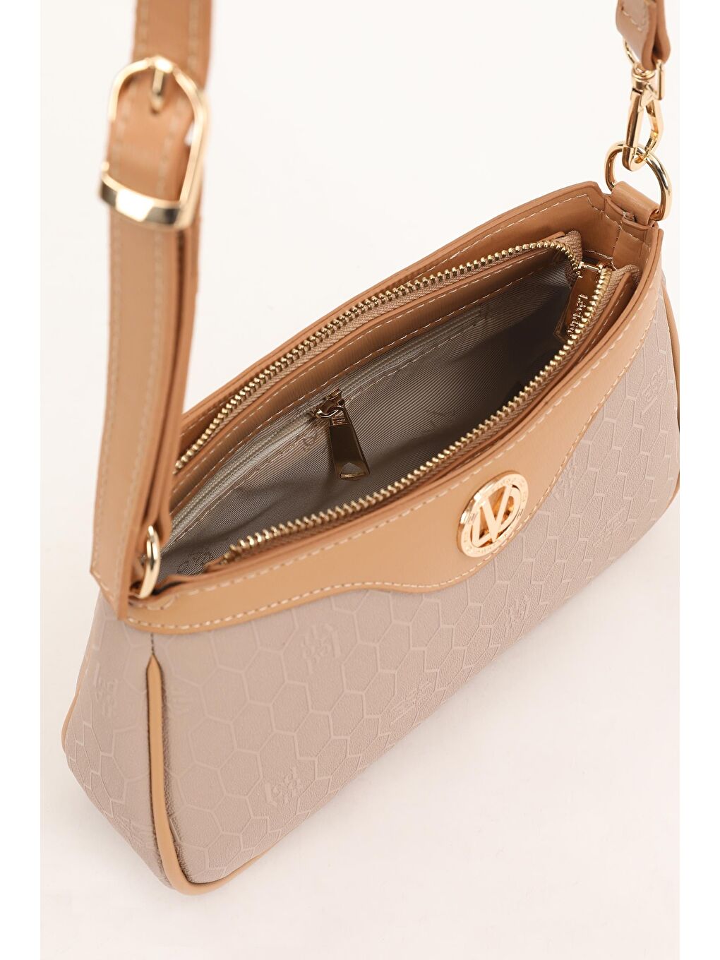 Kahverengi Vizon-Camel  Kadın Omuz Çantası 930210-3