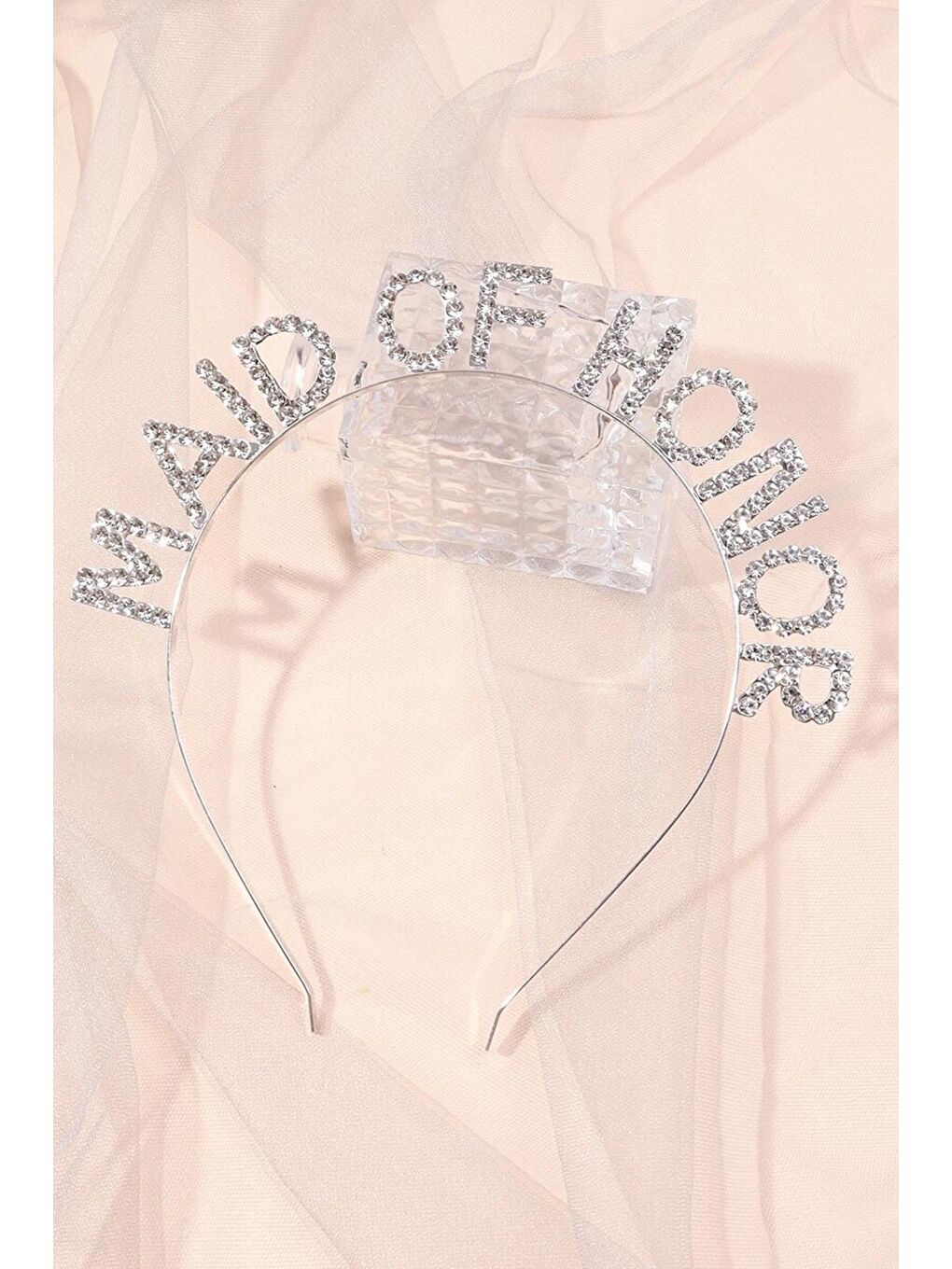 Sarı Maid Of Honour Baş Nedime Kristal Taşlı Parti Tacı-2