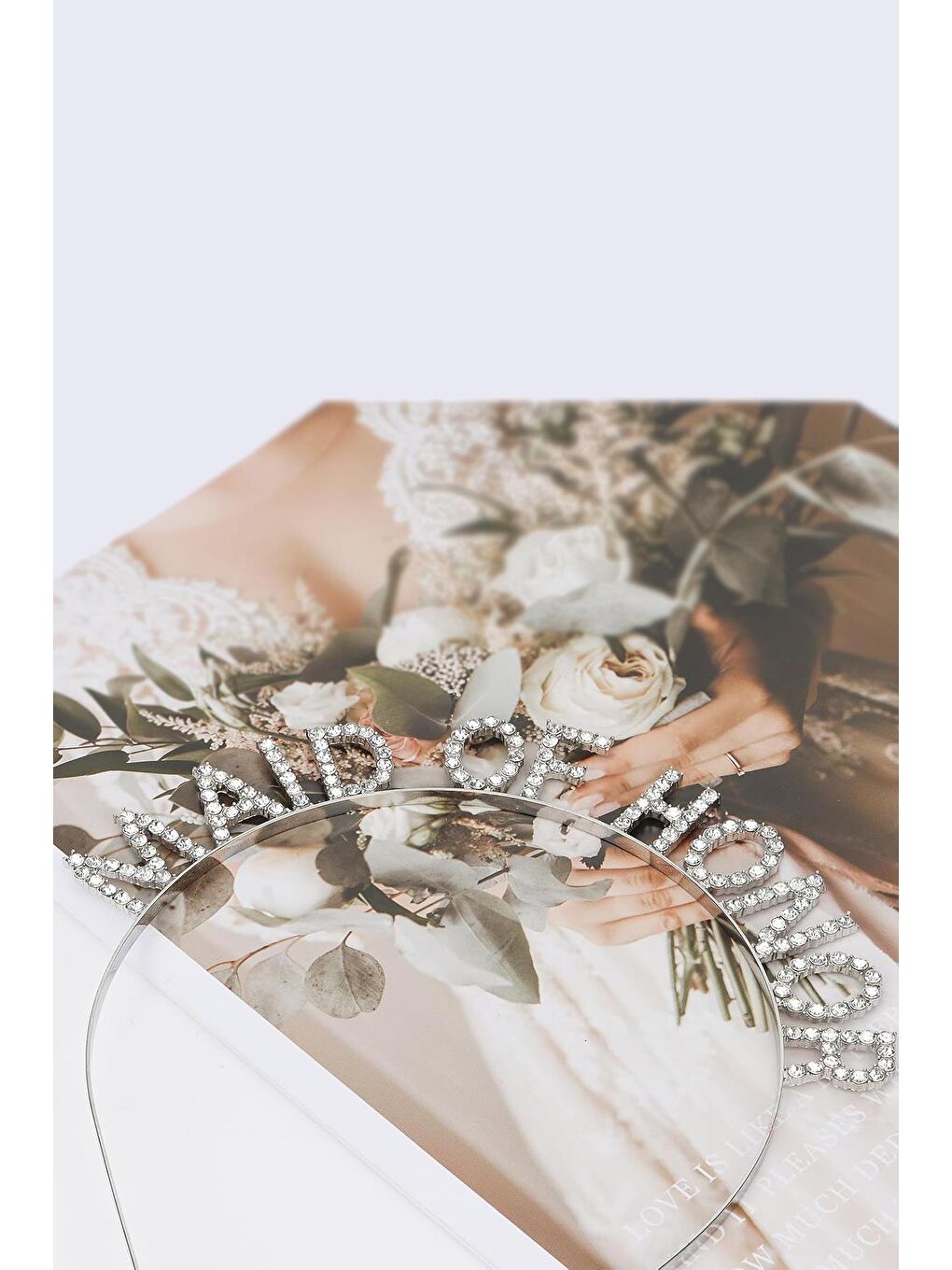 Sarı Maid Of Honour Baş Nedime Kristal Taşlı Parti Tacı-4