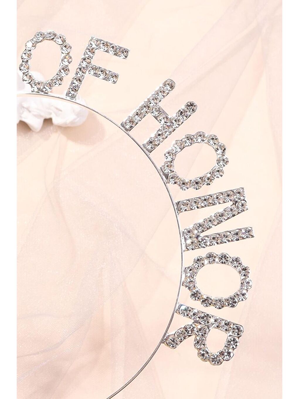 Sarı Maid Of Honour Baş Nedime Kristal Taşlı Parti Tacı-5