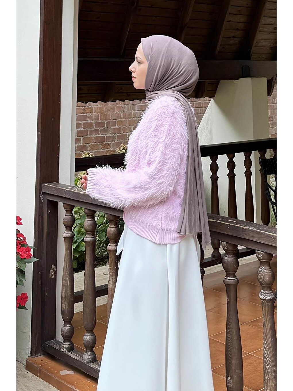 Sakallı Hırka Pembe-1