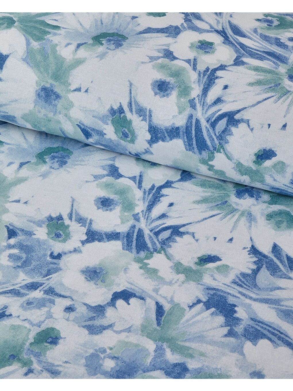 Chaotic Garden Pamuklu Çift Kişilik Nevresim Seti 200x220 cm Mavi - Yeşil-2