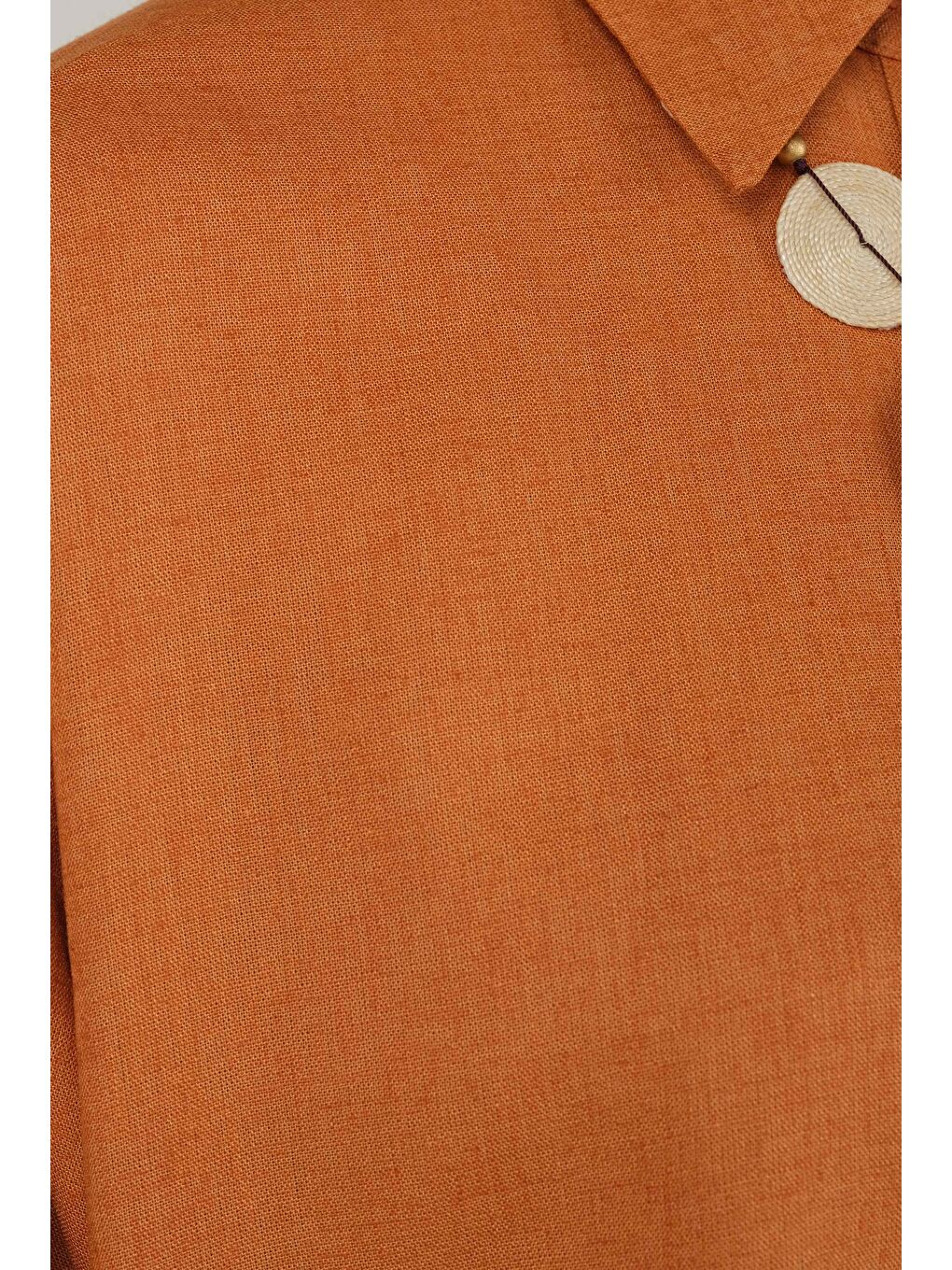 Turuncu Arkası Pileli Gömlek Papaya-3