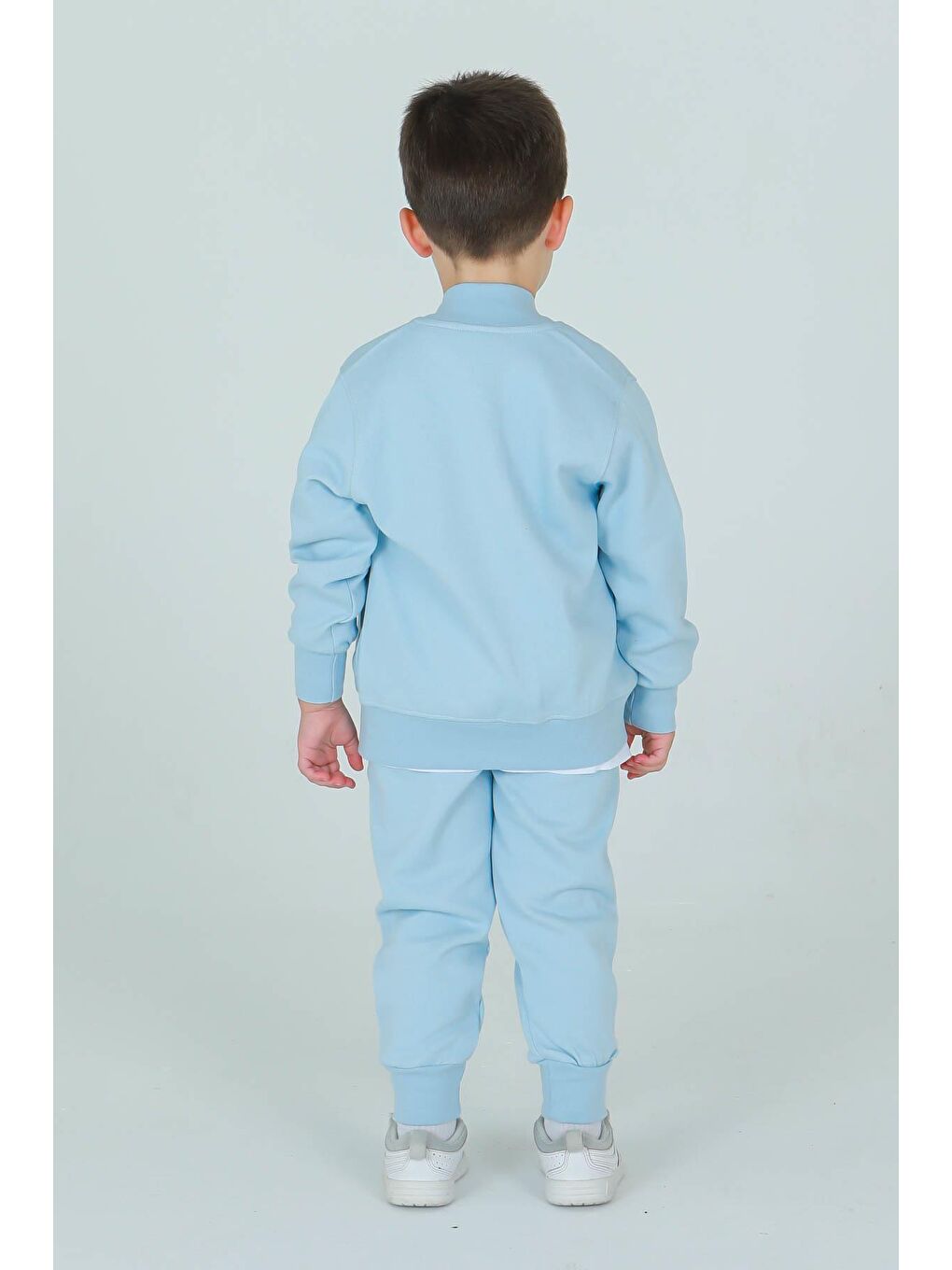 Mavi Unisex Çocuk Çift Cepli Baskı Detaylı Eşofman Takımı-3