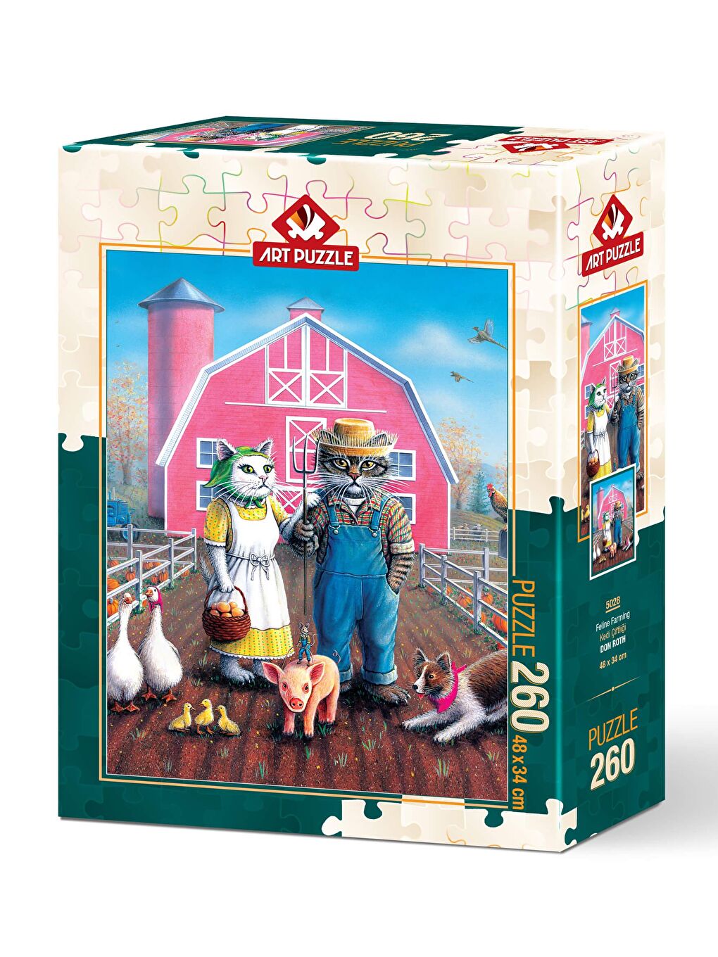 Art Puzzle Karışık 260 Parça Puzzle Kedi Çiftliği - 1