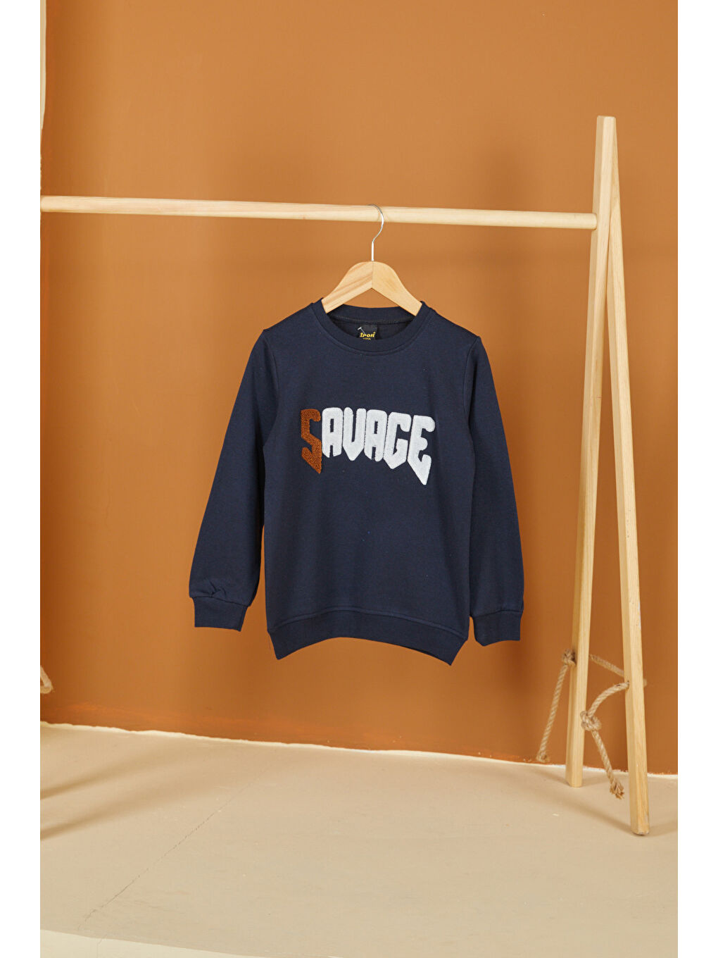 Erkek Çocuk Lacivert Nakışlı Sweatshirt - 26554