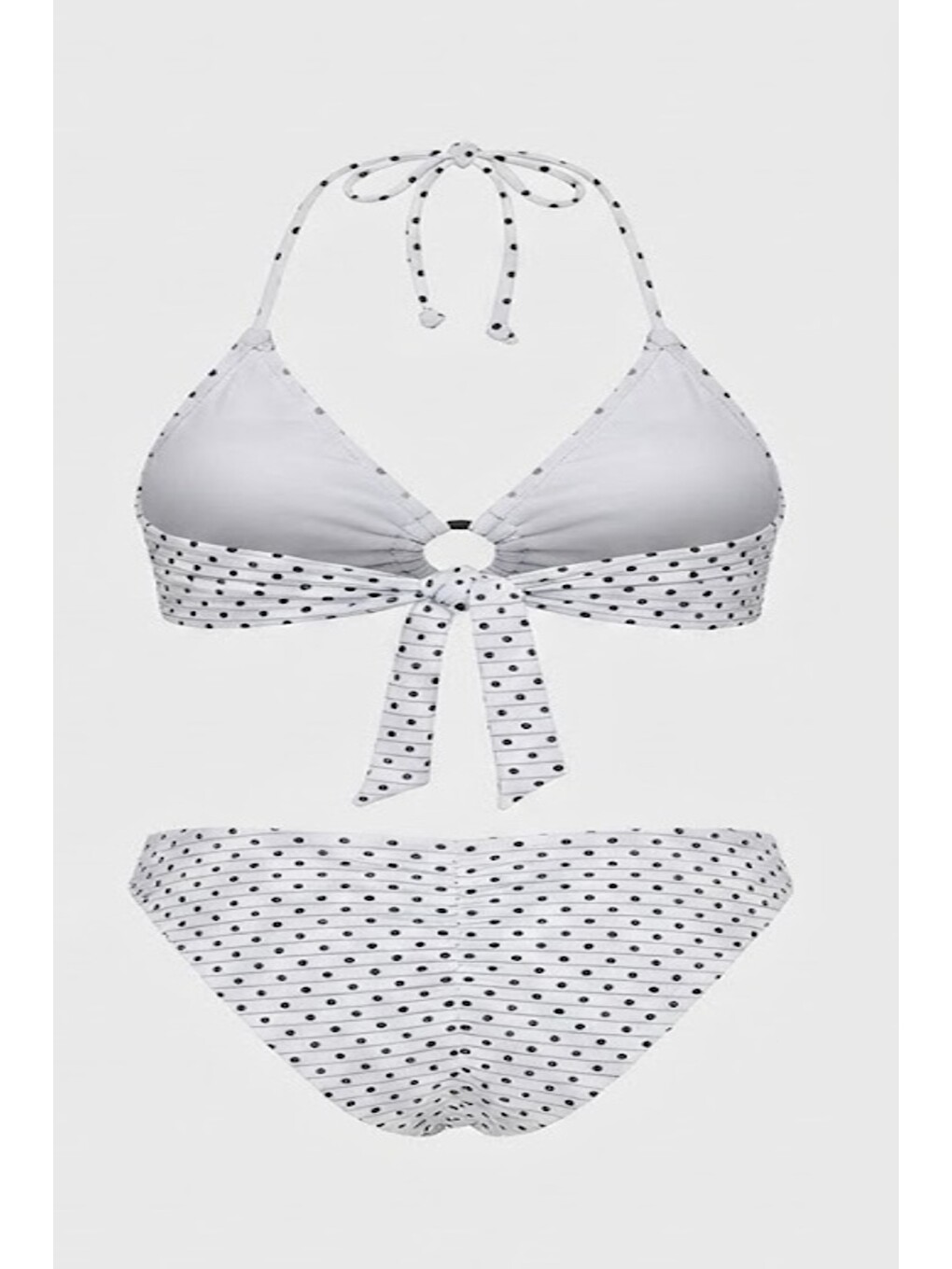 Halka Detay Üçgen Bikini Takım 3278 Siyah-1