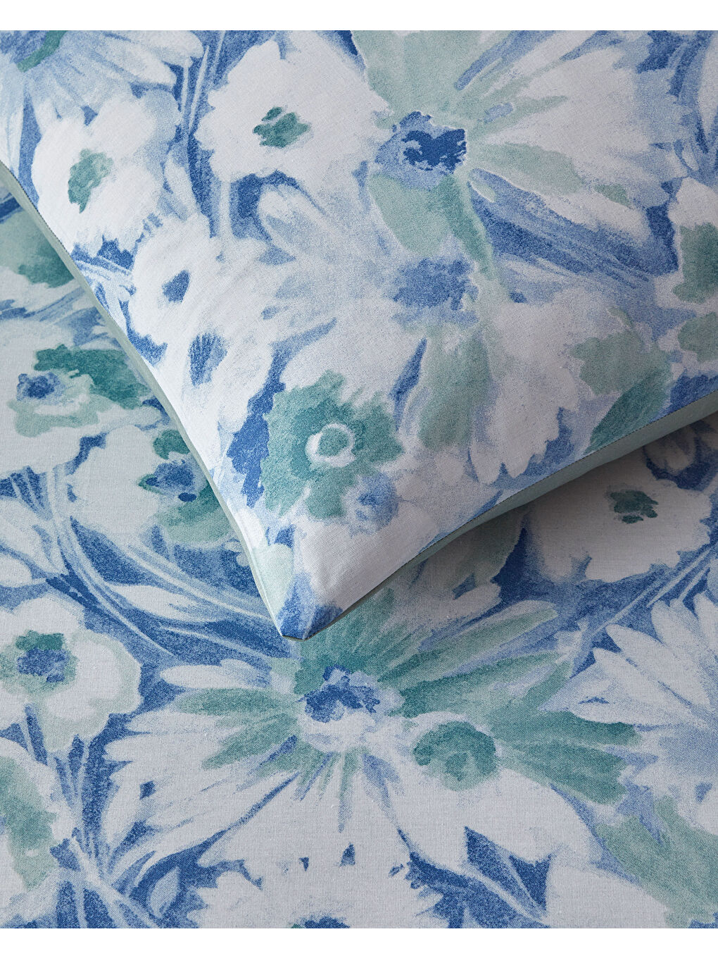 Chaotic Garden Pamuklu Çift Kişilik Nevresim Seti 200x220 cm Mavi - Yeşil-3