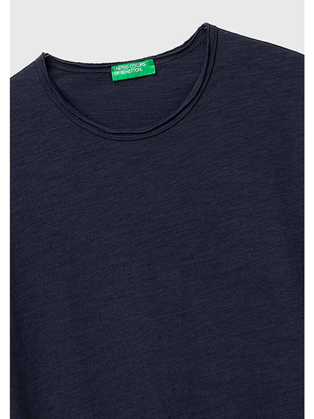Erkek Lacivert  %100 Pamuk Regular Fit Bisiklet Yaka T-Shirt-2