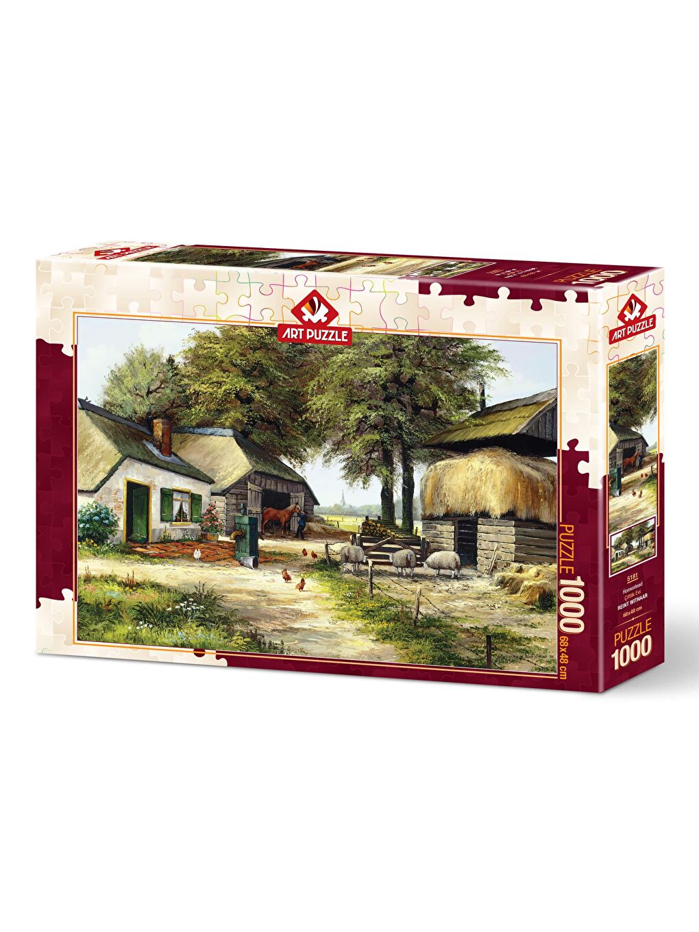 Art Puzzle Karışık 1000 Parça Puzzle Çiftlik Evi - 1