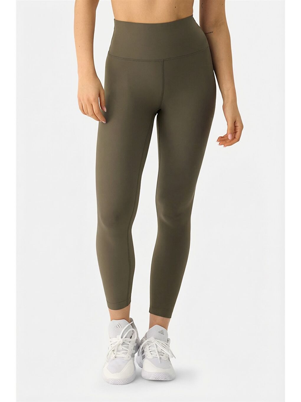 Liora Yumuşak Kumaş 7/8 Haki Spor Tayt-2