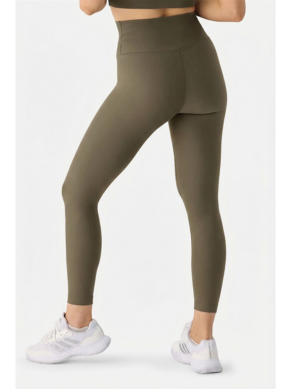 Liora Yumuşak Kumaş 7/8 Haki Spor Tayt-3