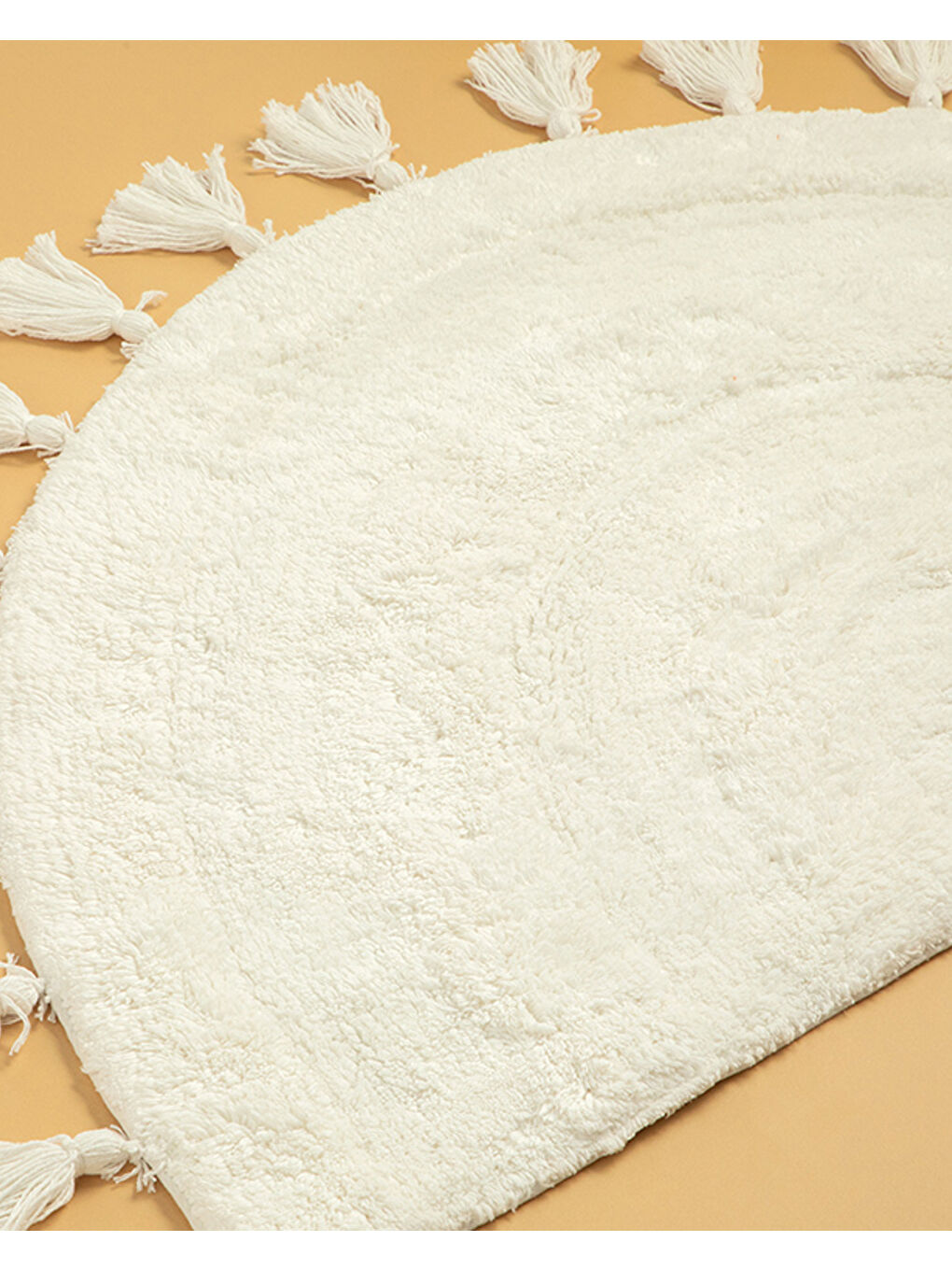 Luna Pamuklu Banyo Paspası Ekru-1