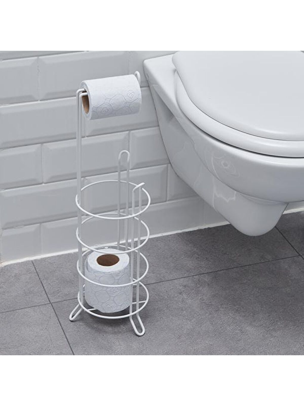 Yedekli Tuvalet Kağıtlığı - Beyaz-3