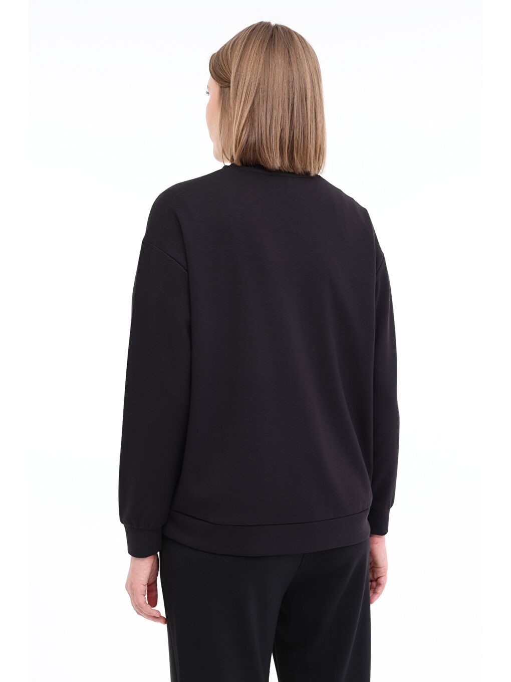 WL GAIL 16BT230 5FX Siyah Kadın Sweatshirt-1