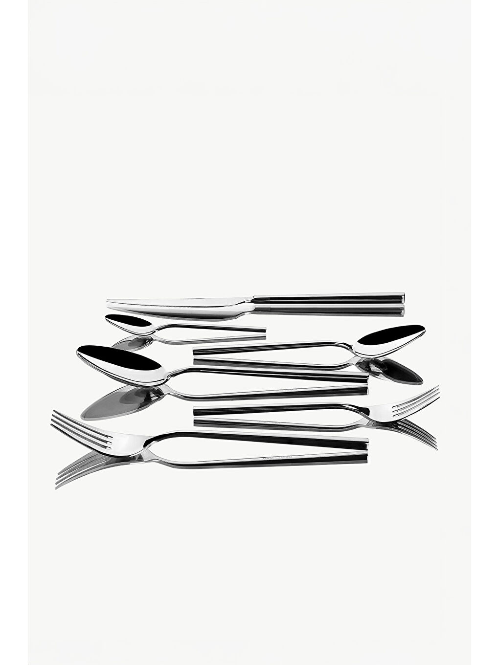 Gri Gloria Sade 12 Kişilik 72 Parça Kutulu Çatal Kaşık Bıçak Takımı-2