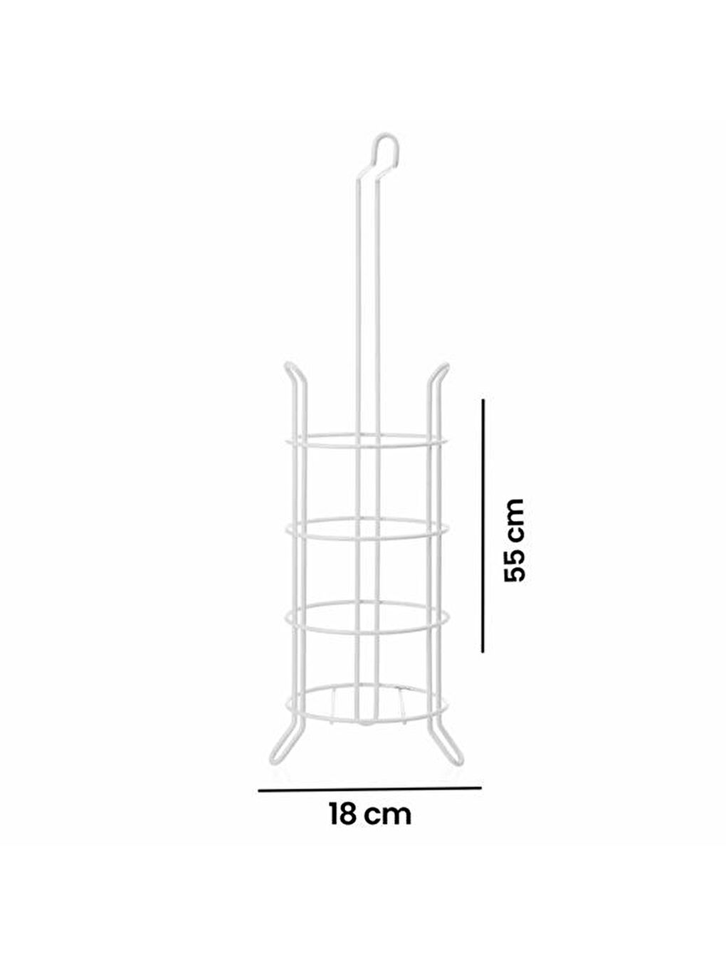Yedekli Tuvalet Kağıtlığı - Beyaz-5