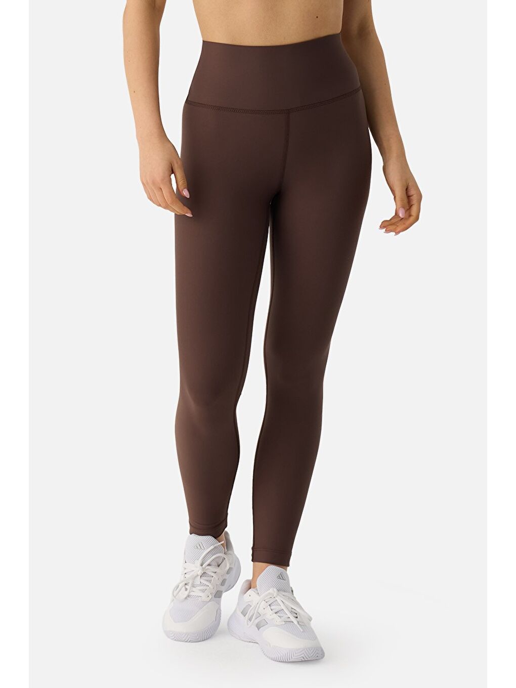 Kahverengi Liora Yumuşak Kumaş 7/8 Acı Kahve Spor Tayt-4