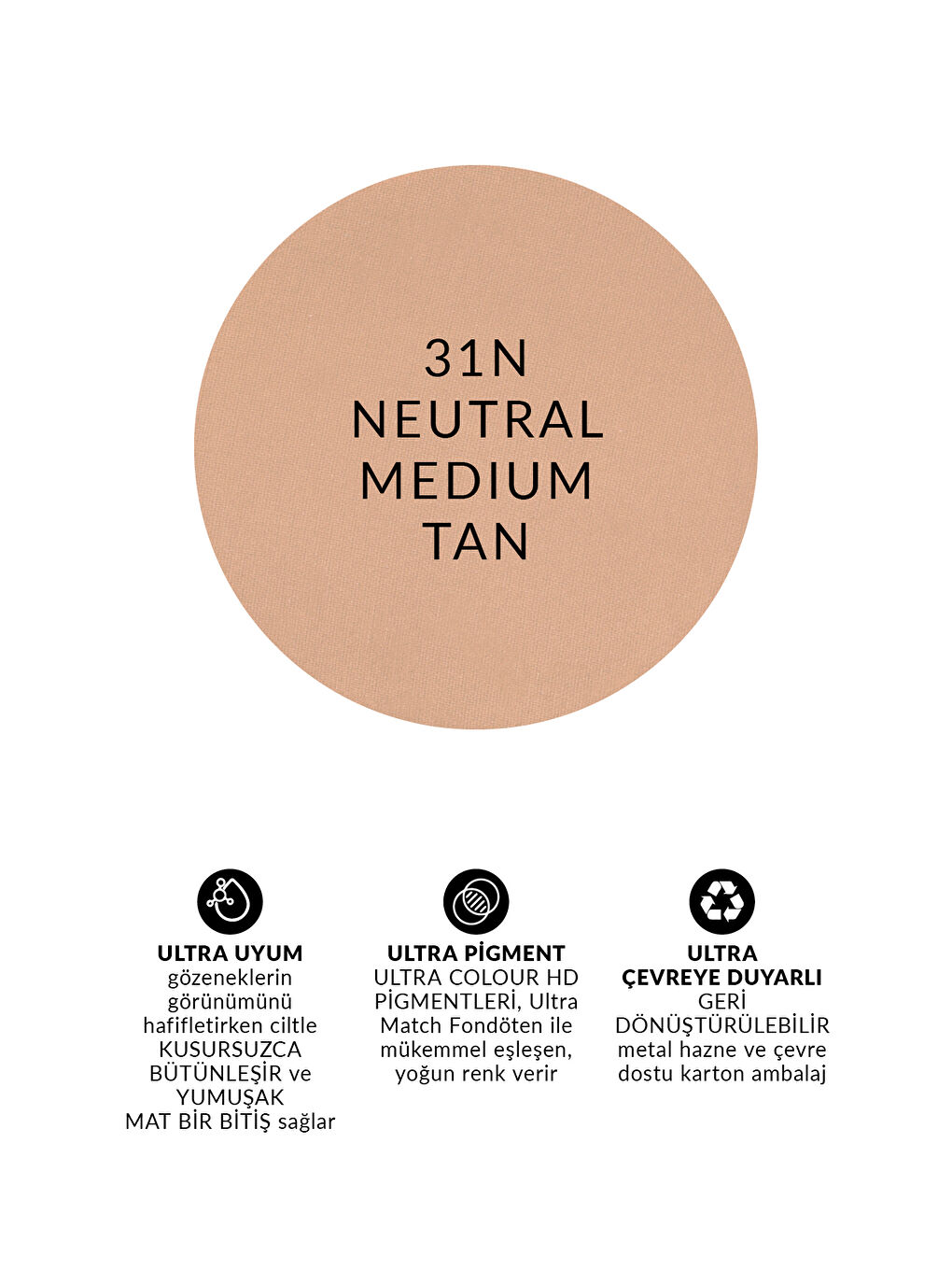Ultra Colour Kompakt Pudra 31N Neutral Medium Tan-2