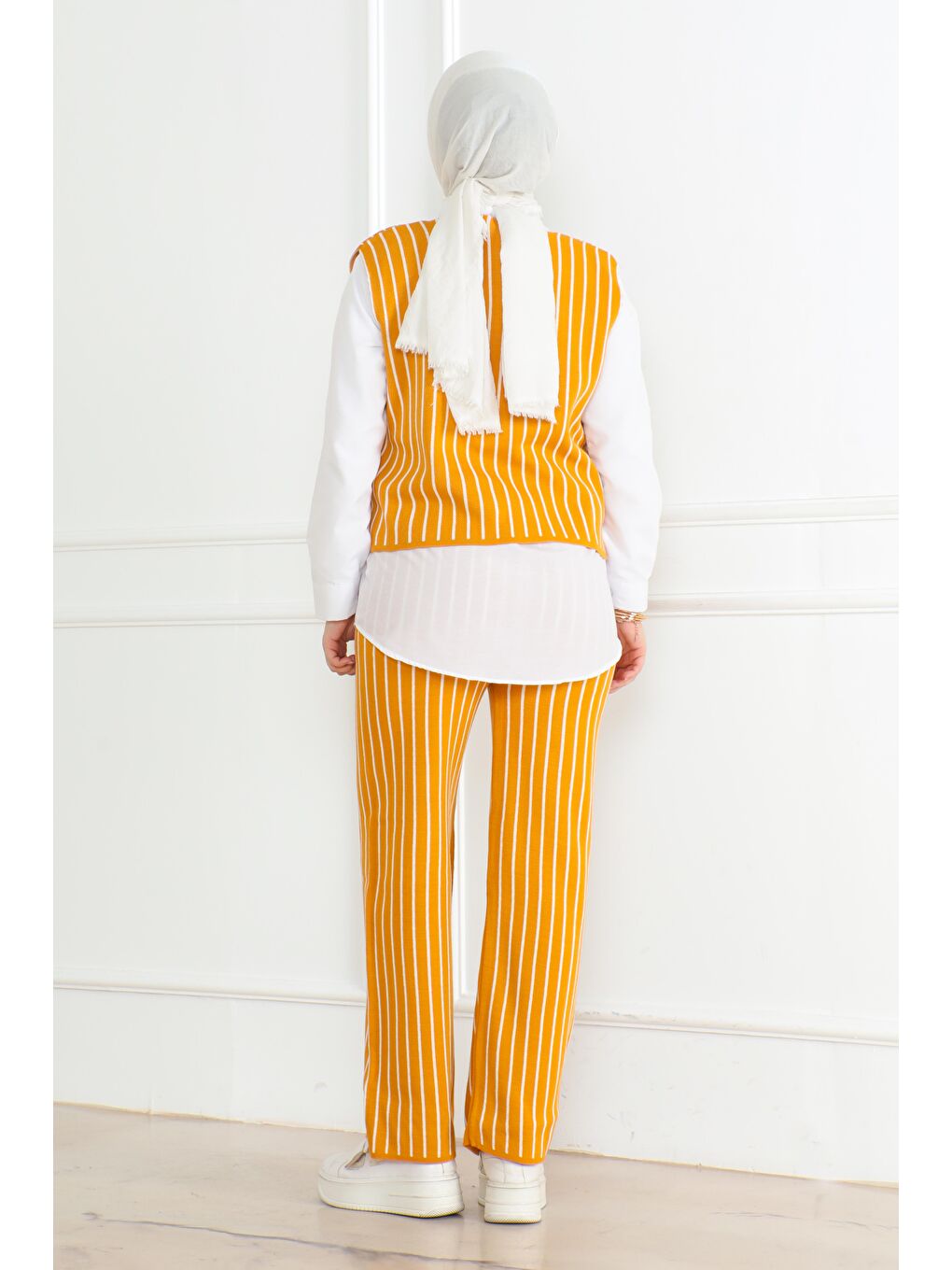 Sarı Üçlü Triko Takım Sari - 26612-4