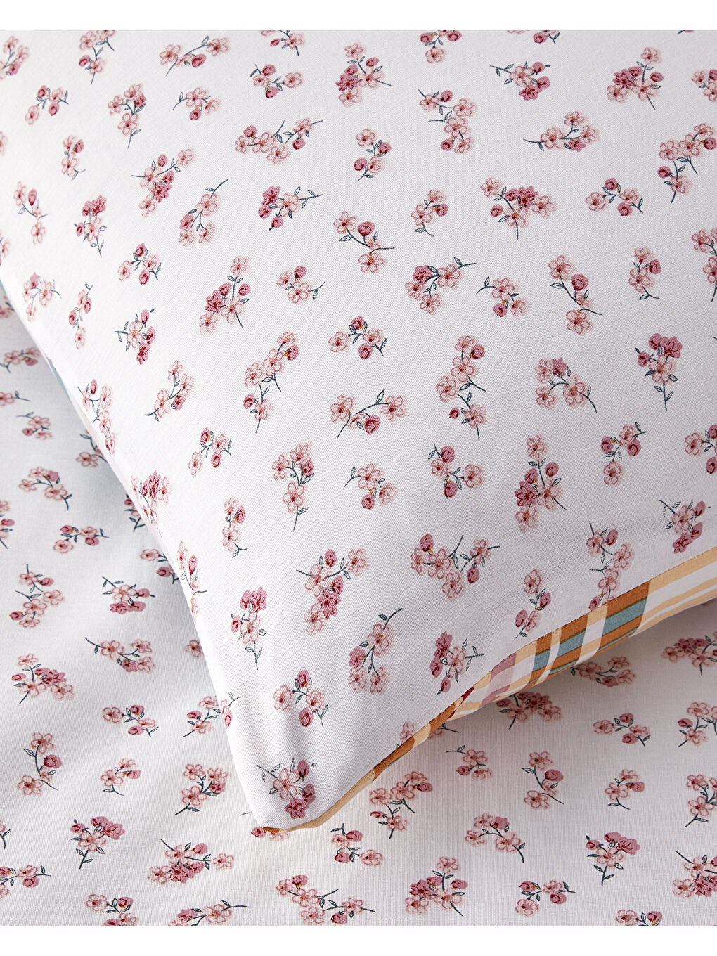 Wildflower Dream Pamuklu Çift Kişilik Nevresim Seti 200x220 cm Pembe-3