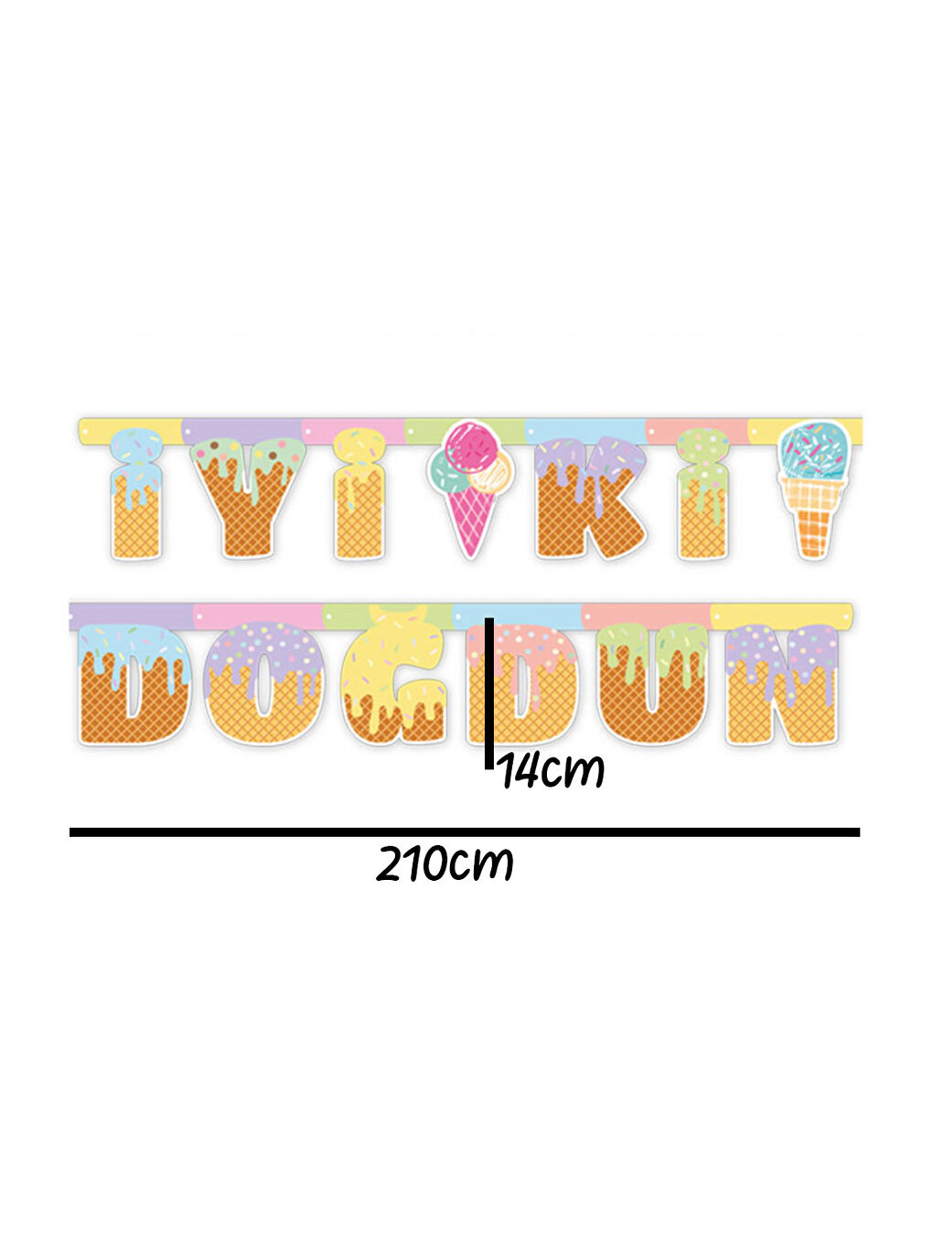 Beyaz Dondurma Temalı 5'li Parti Seti-4