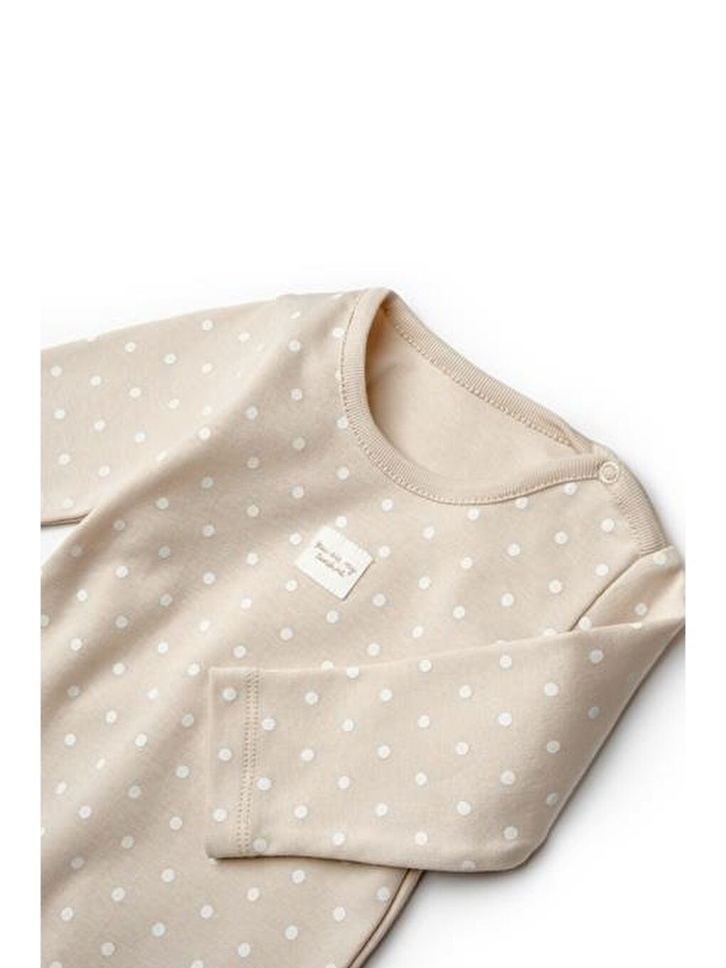 Ekru Bebek 3’lü Takım (Pantolon, Uzun Kol Body, Şapka), %100 Organik Pamuk, Bebek ve Yenidoğan Serisi - C-4