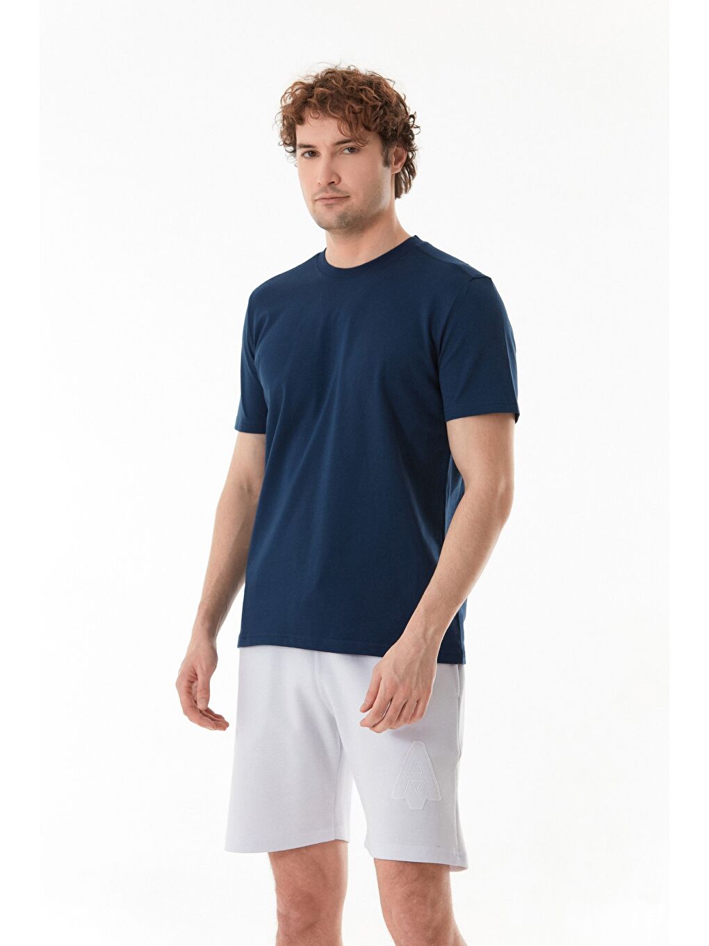 İndigo Basic Bisiklet Yaka Tişört-4