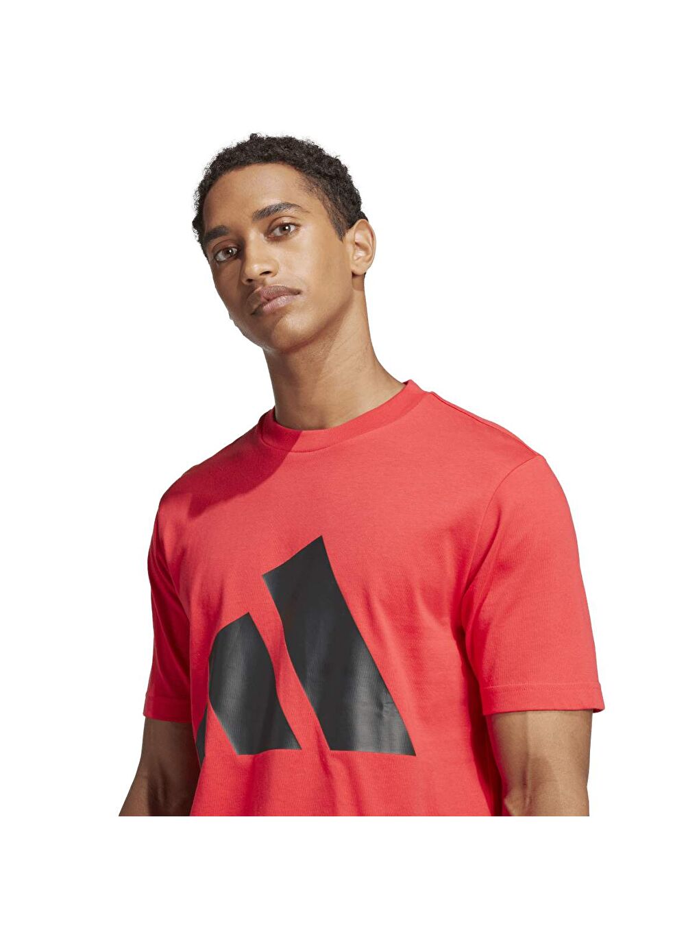 Big Logo Sj Erkek Kırmızı Yuvarlak Yaka Tişört-2