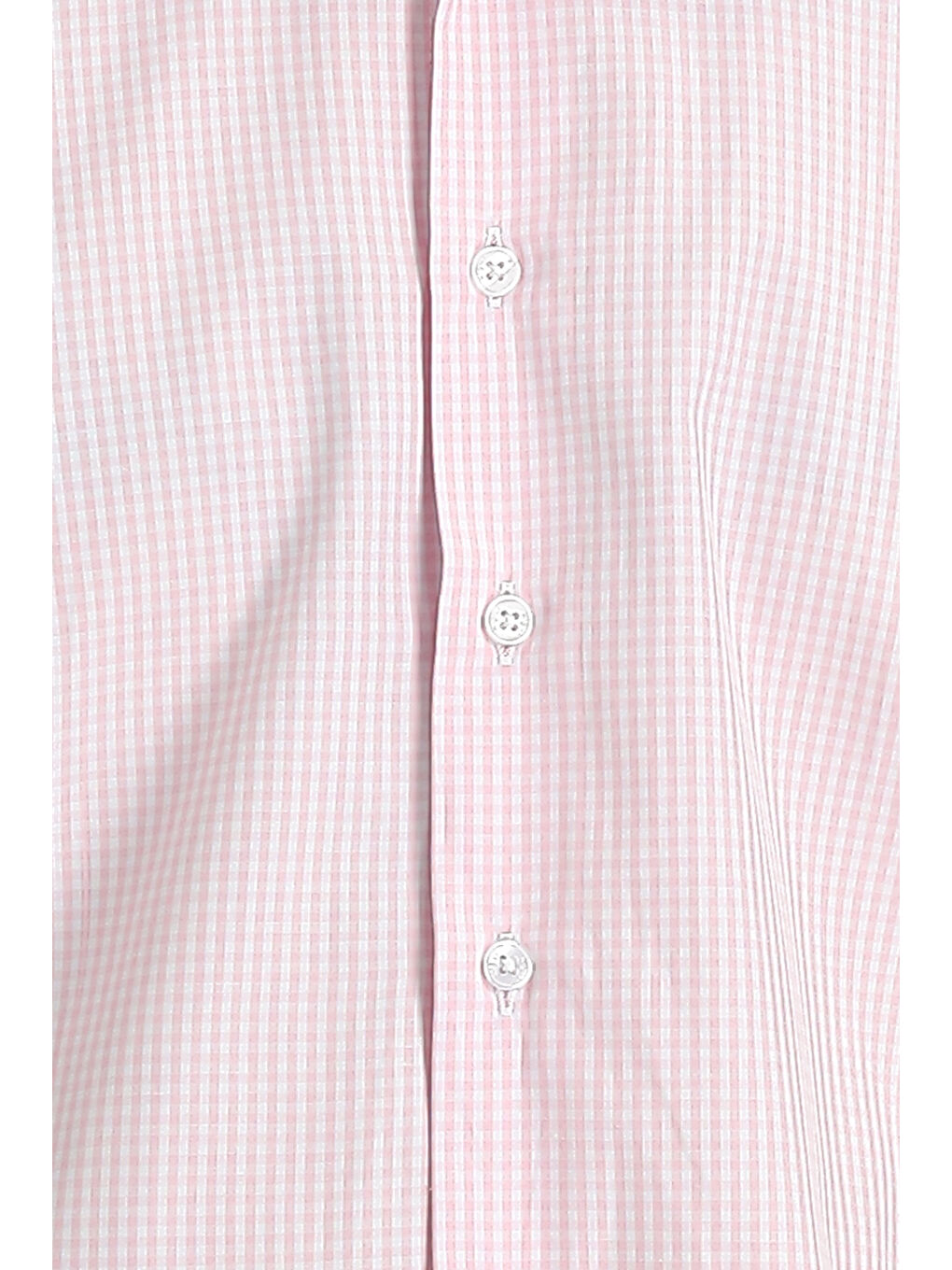 Pembe Uzun Kol Slim Fit Dar Kesim Ekose Pamuklu Gömlek-2