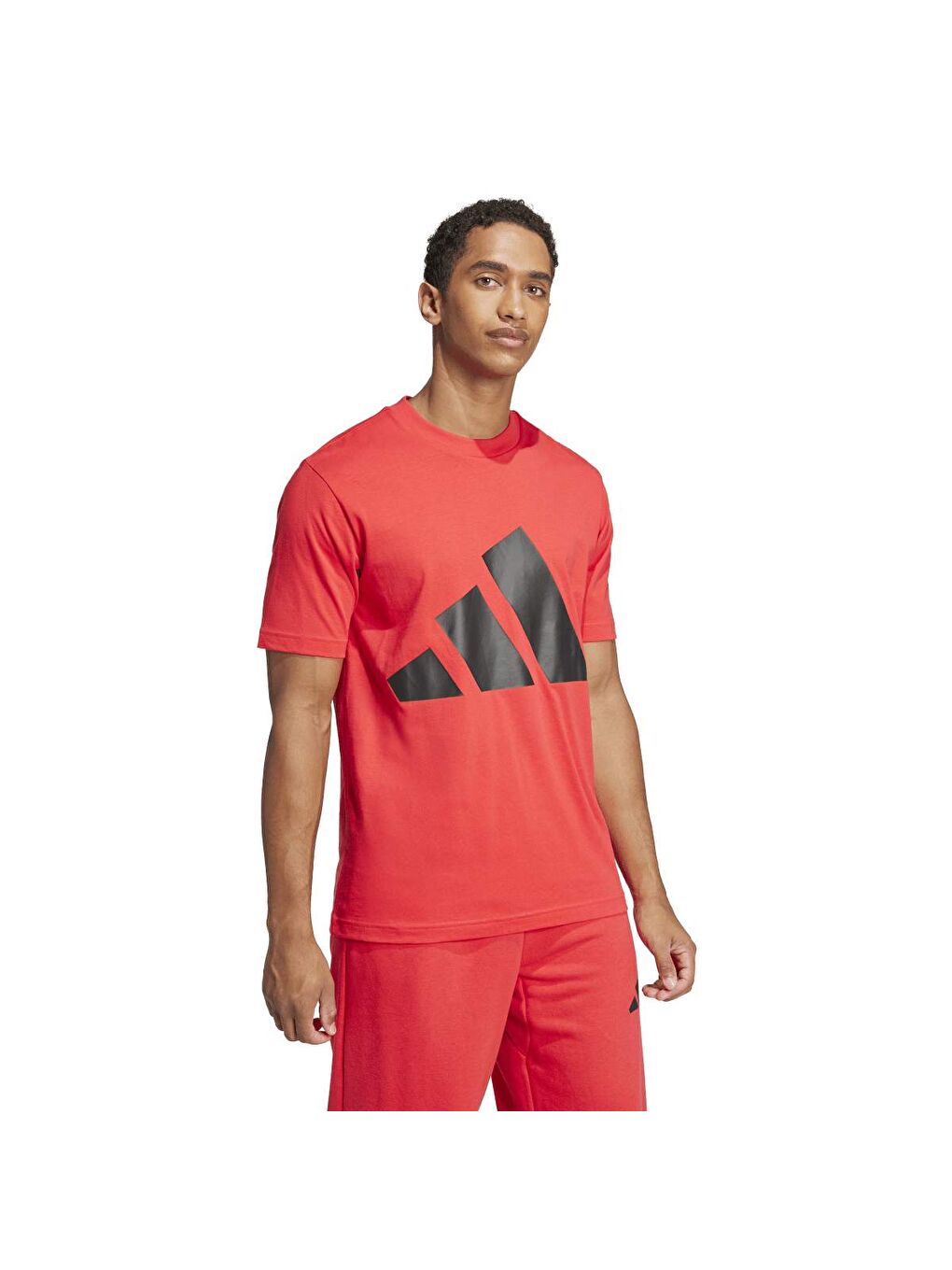 Big Logo Sj Erkek Kırmızı Yuvarlak Yaka Tişört-4