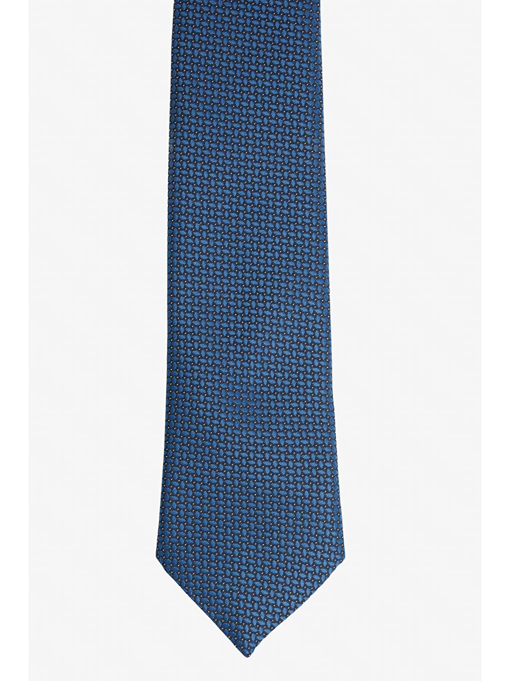 Erkek Mavi-Siyah Desenli Kravat-1