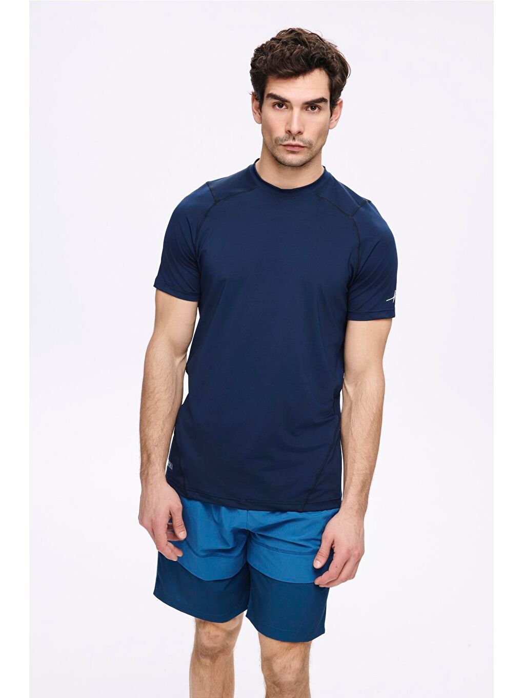 Active Erkek Lacivert Spor Tişört 5030-1