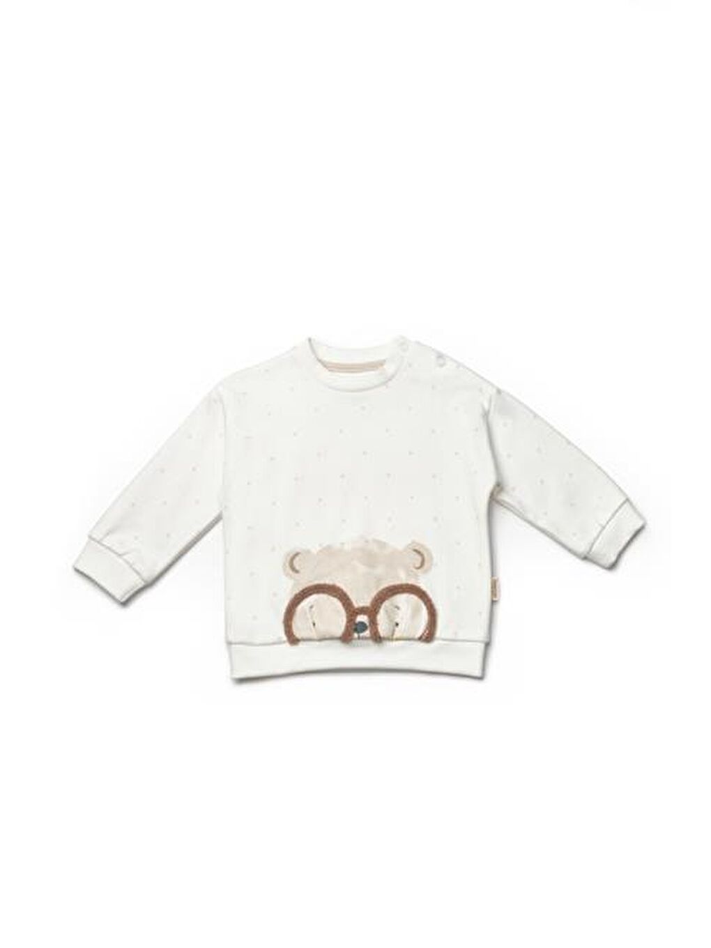 Ekru Bebek Uzun Kollu Tişört ve Pantolon Takımı, %100 Organik Pamuk, Bebek ve Yenidoğan Serisi - CSY8111-2