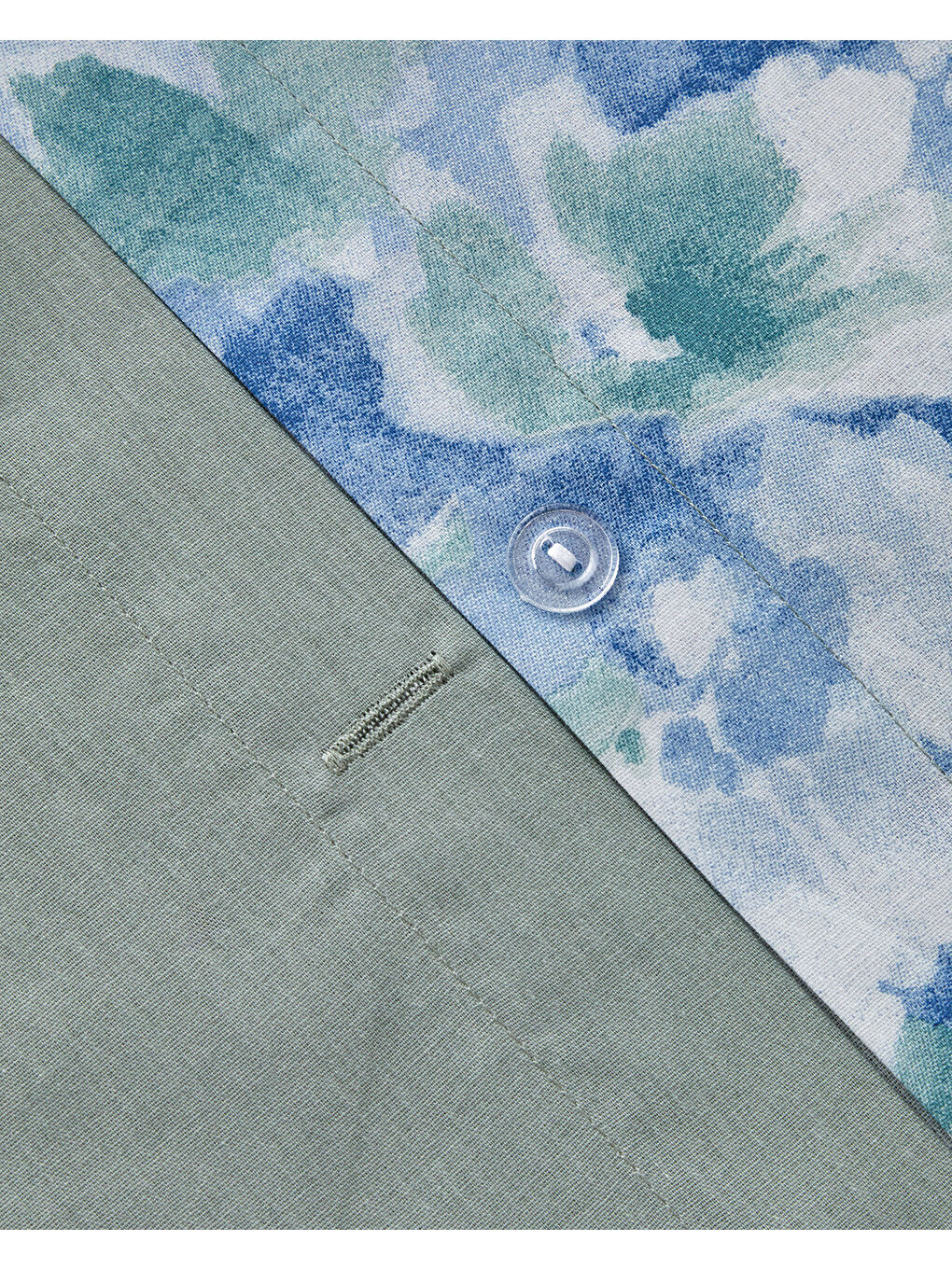 Chaotic Garden Pamuklu Çift Kişilik Nevresim Seti 200x220 cm Mavi - Yeşil-5