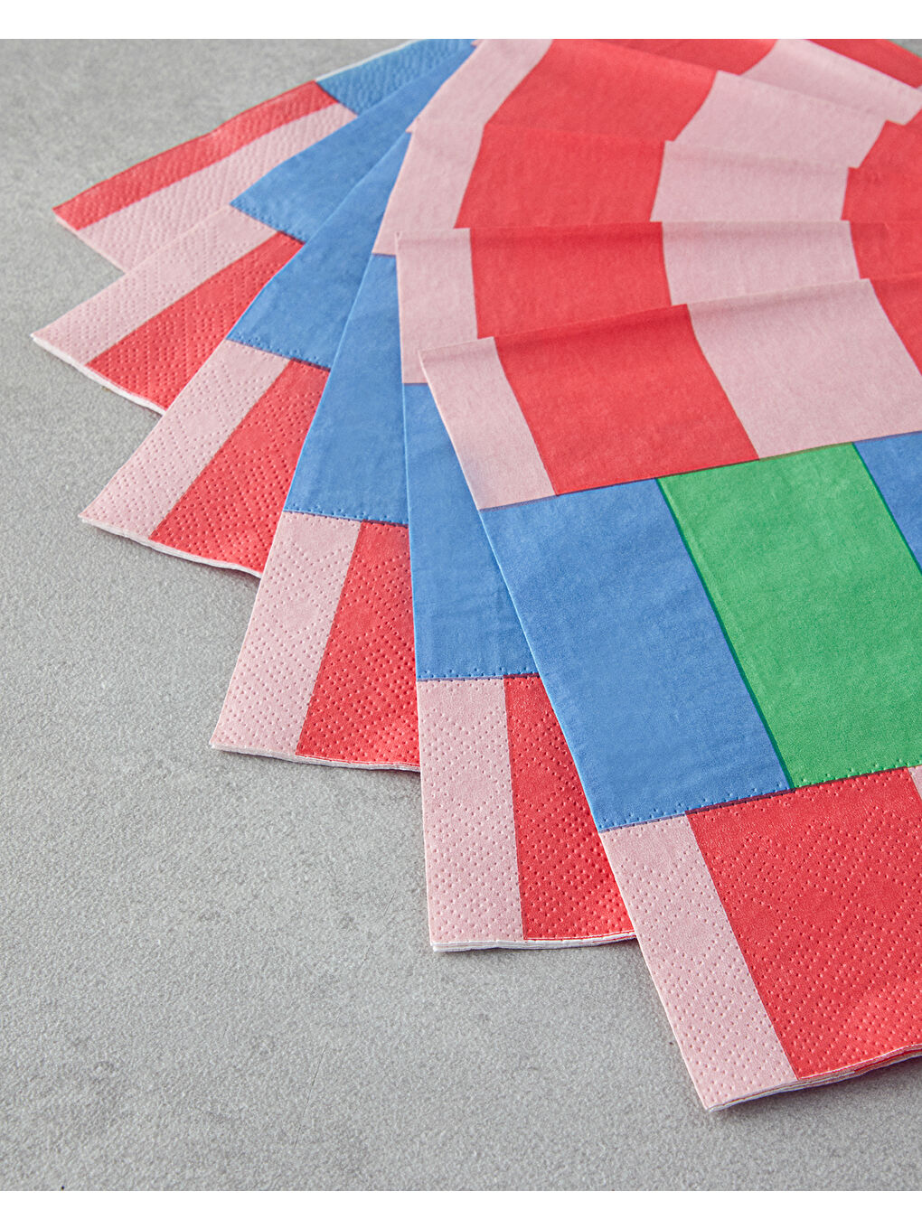 Summer Checkers 20'li Kağıt Peçete 33x33 cm Pembe - Yeşil-1