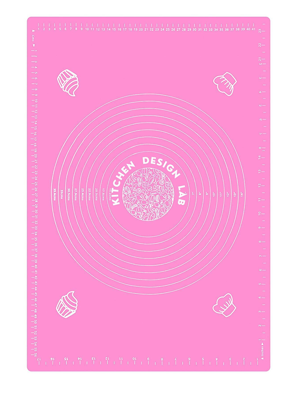 2'li Set Pembe 45x65 Cm Silikon Hamur Açma Matı Ve Kırmızı Silikon Yanmaz Mutfak Fırın Eldiveni-1