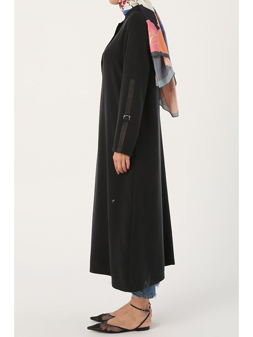 Siyah Hakim Yaka Büyük Cepli Tunik-2