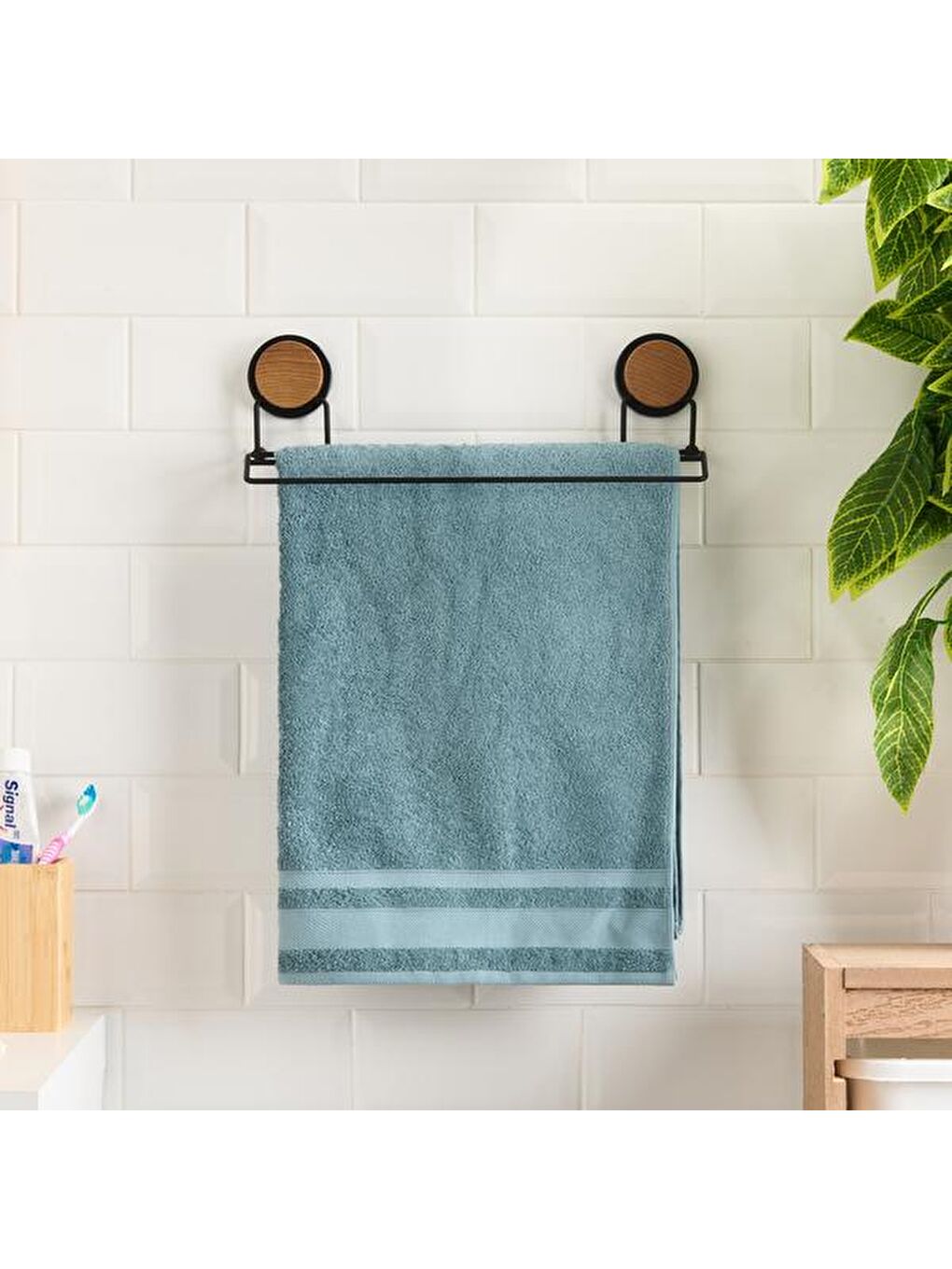 Uzun Havluluk - Siyah - 40 cm