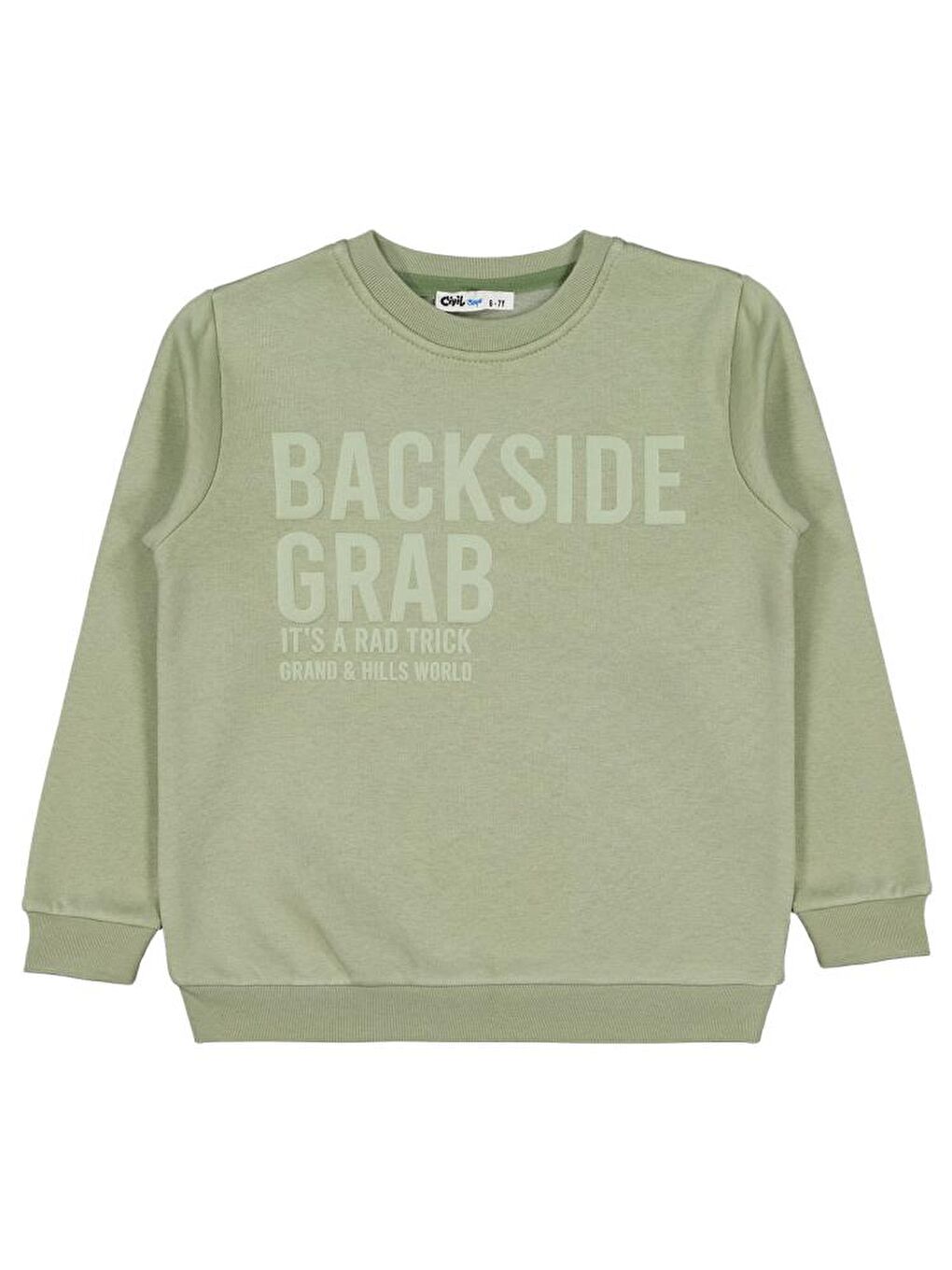 Haki Boys Backsıde Baskılı 10-13 Yaş Sweatshirt-1