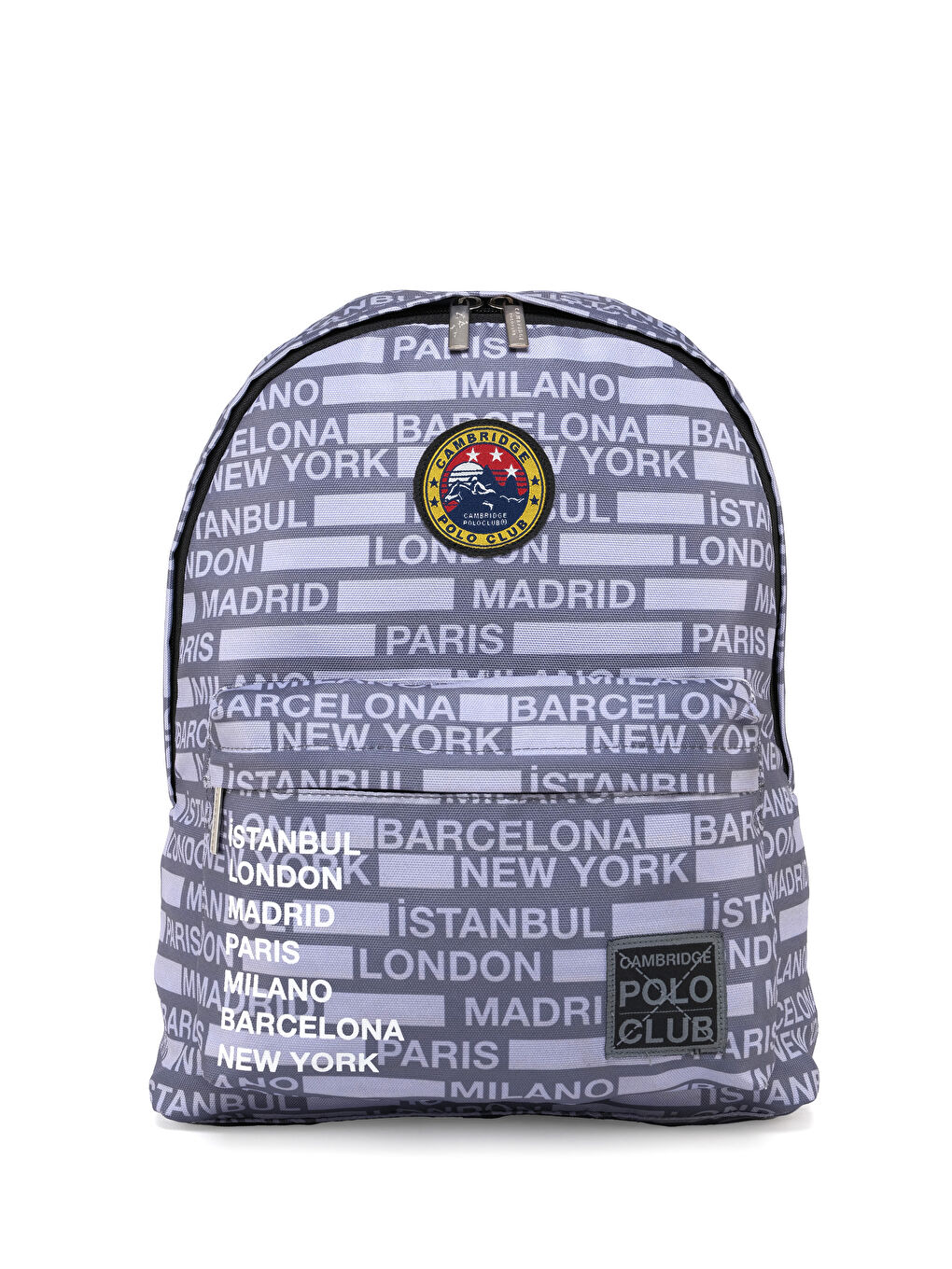 Gri Cities II Ön Cepli Unisex Sırt Çantası-1