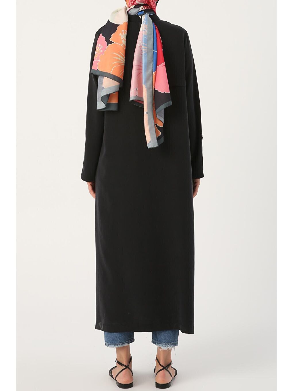 Siyah Hakim Yaka Büyük Cepli Tunik-3