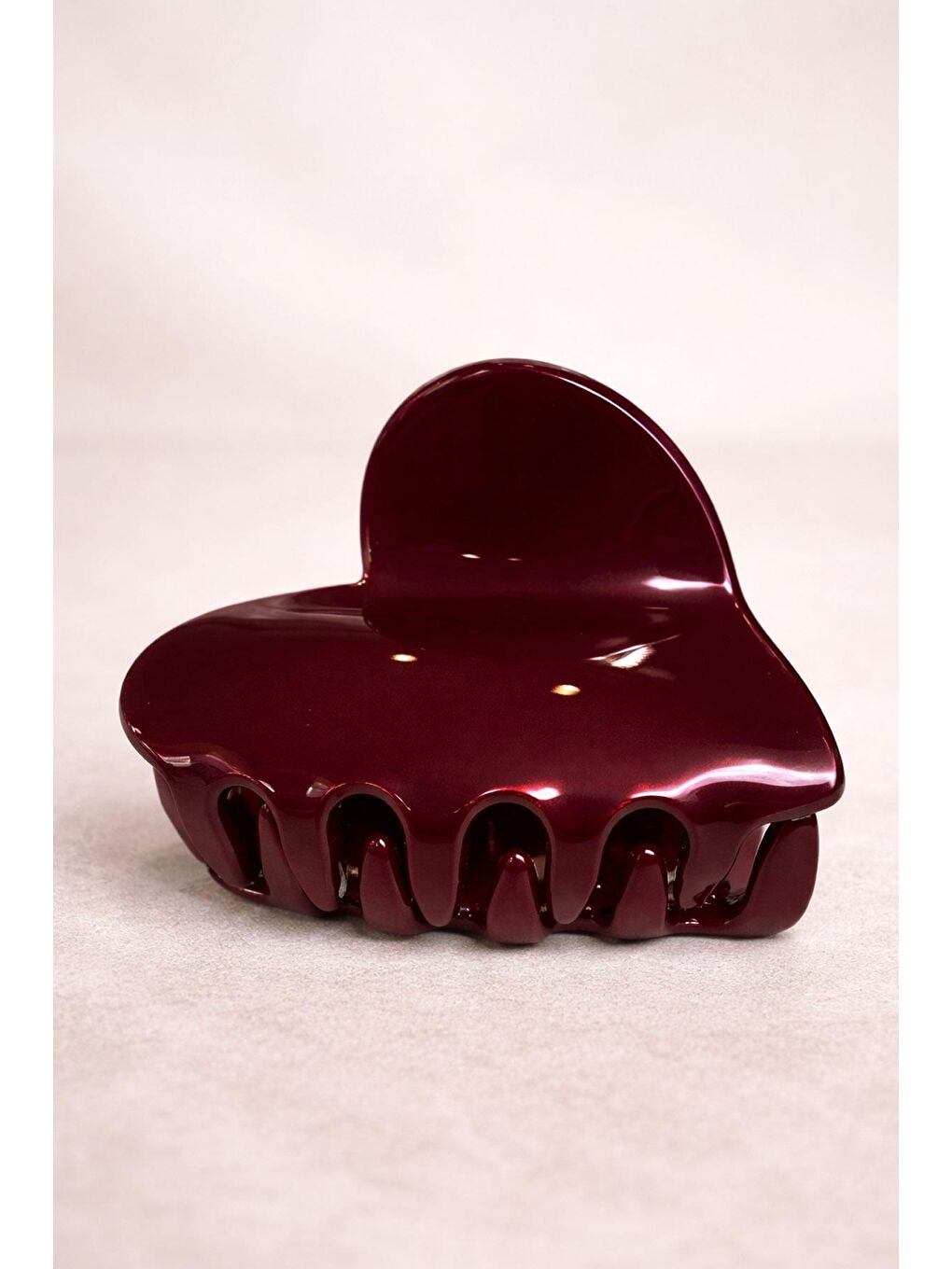 Bordo Kalp Model Lüks Asetat Mandal Toka-4