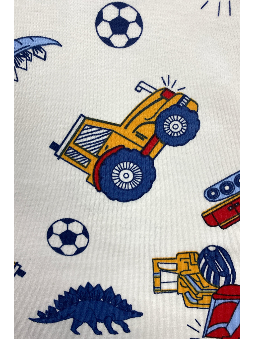 Mavi Erkek Çocuk %100 Doğal Pamuk Yüksek Kalite Uzun Kollu Manşetli Pijama Takımı-2